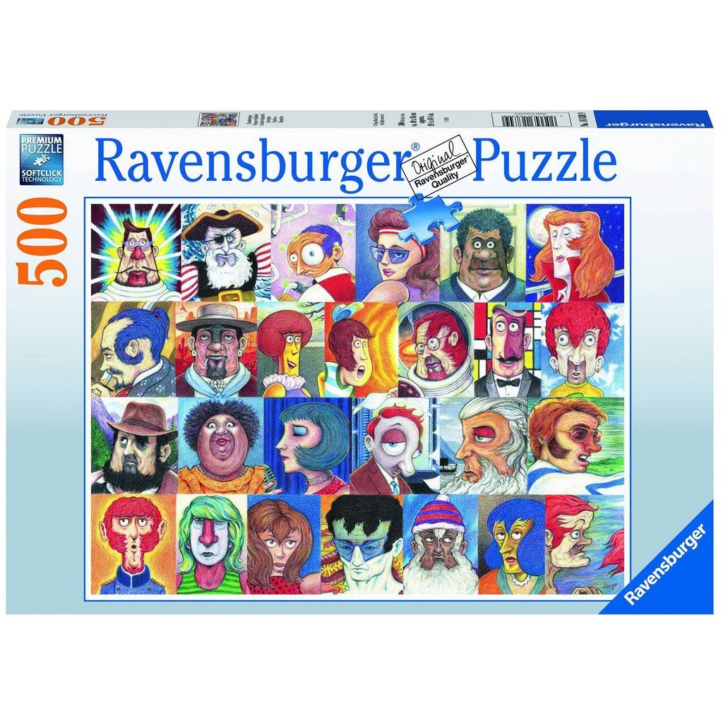 RAVENSBURGER Puzzle Alphabet in Gesichtern 500 Teile