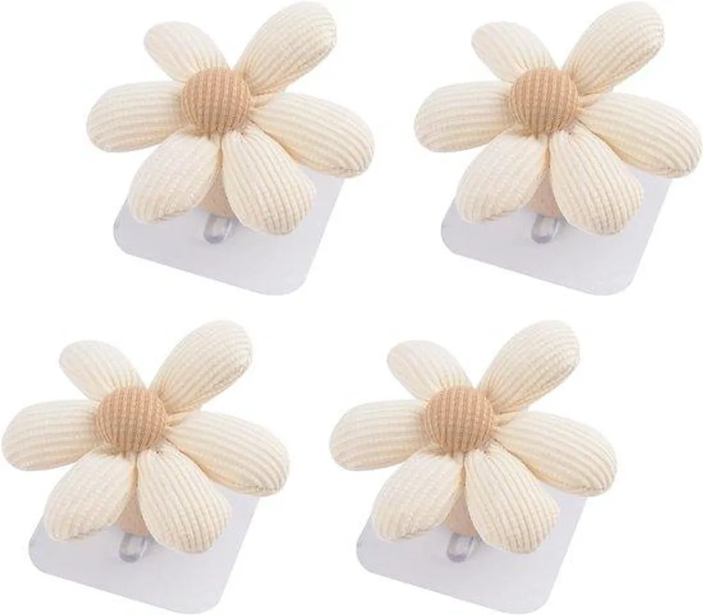 Accrocher sans trouer : patères murales beiges lot de 4 design moderne