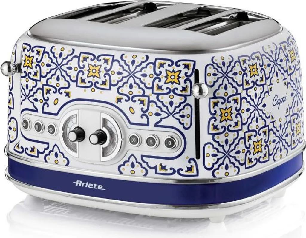 Grille-pain 4 fentes Ariete Capri 1600W avec 6 niveaux de brunissage