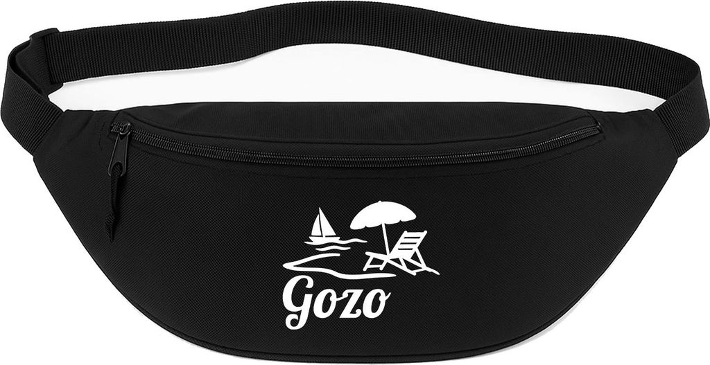 Huuraa Bauchtasche Gozo Inselmotiv Malta 2,5 Liter Black Polyester Crossbody Bag Geschenkidee