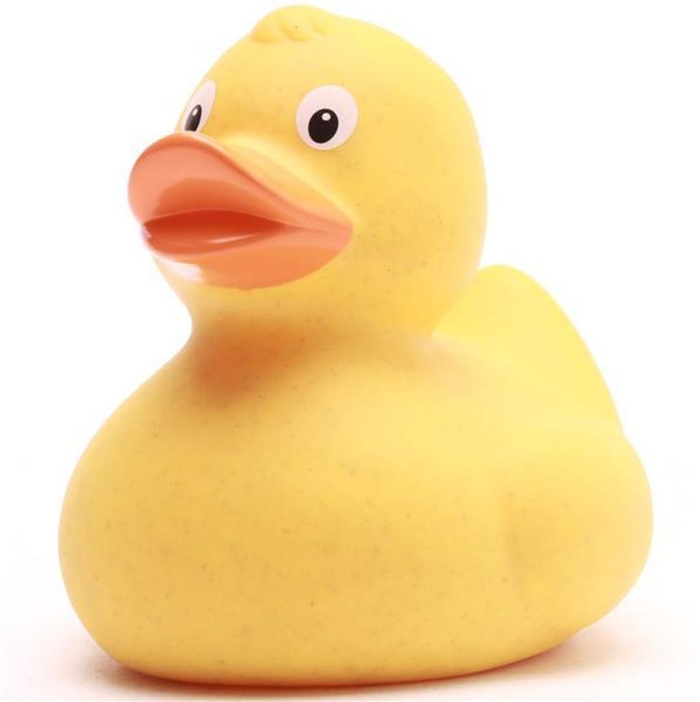 Eco Badeente Lenny gelb Weizenstroh-Vinyl Mix 7,5 cm