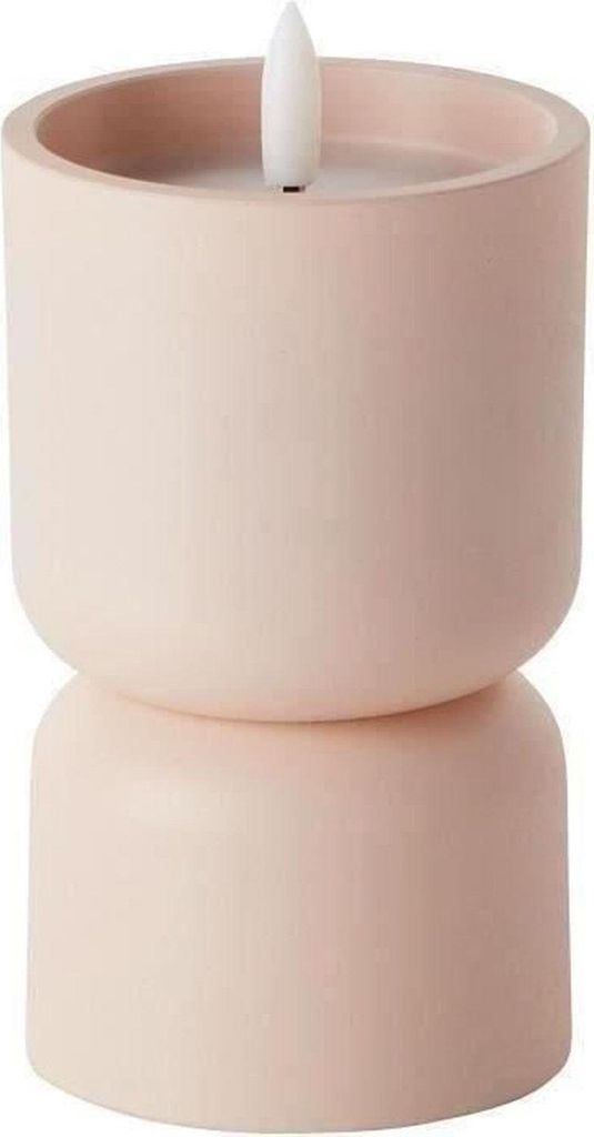 BRILLIANT LED-Kerze 8cm Lovere in beige/hellbraun Kunststoff