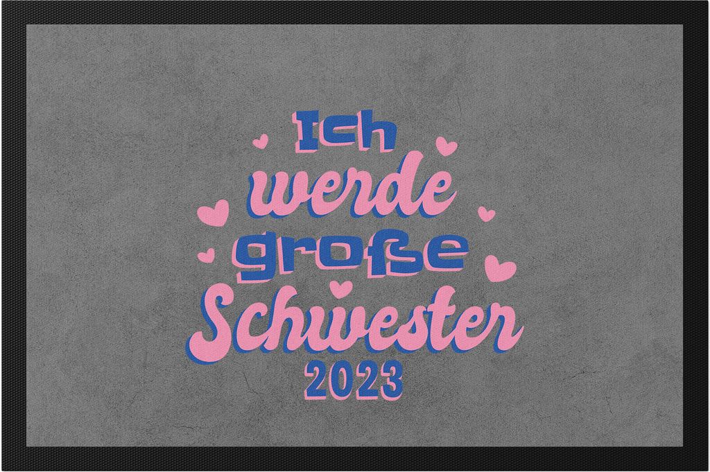 Ich Werde Große Schwester 2023 Fußmatte Süßes Motiv Produktbild 