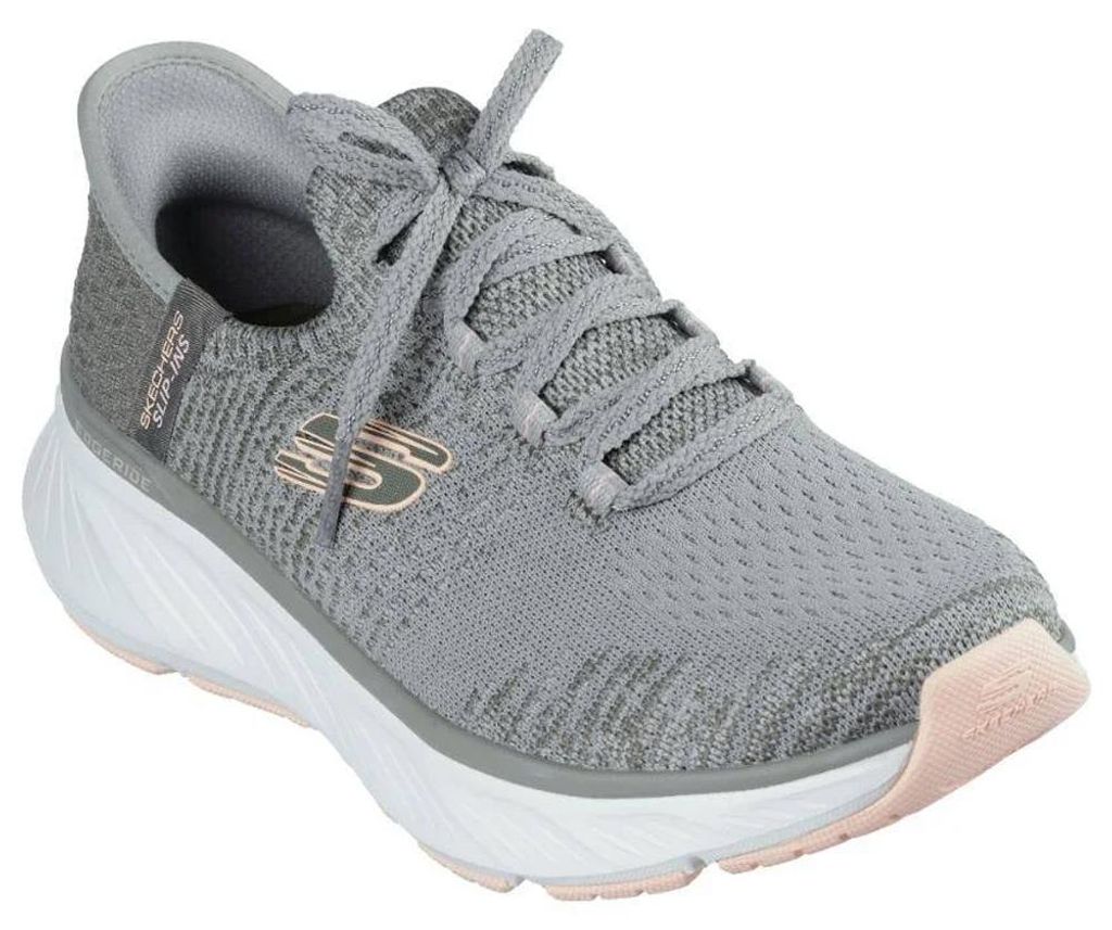 Skechers - "Edgeride" Sneaker für Damen, Zum Reinschlüpfen GT18318 (37 EU) (Grau/Pfirsich)