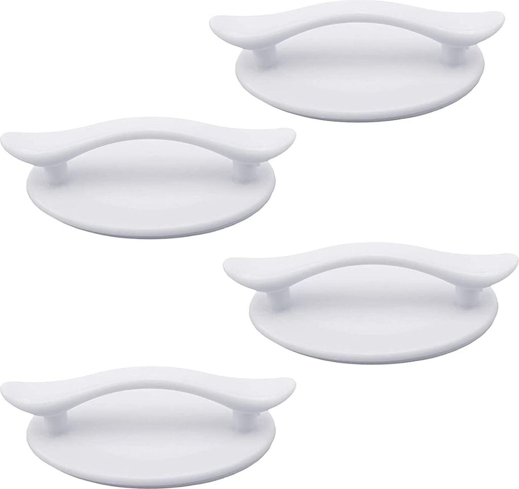 Stück weiße selbstklebende Griffe aus Kunststoff für Türen und Fenster, Schränke, Schubladen, Kleiderschränke (8,3 x 4,9 cm)