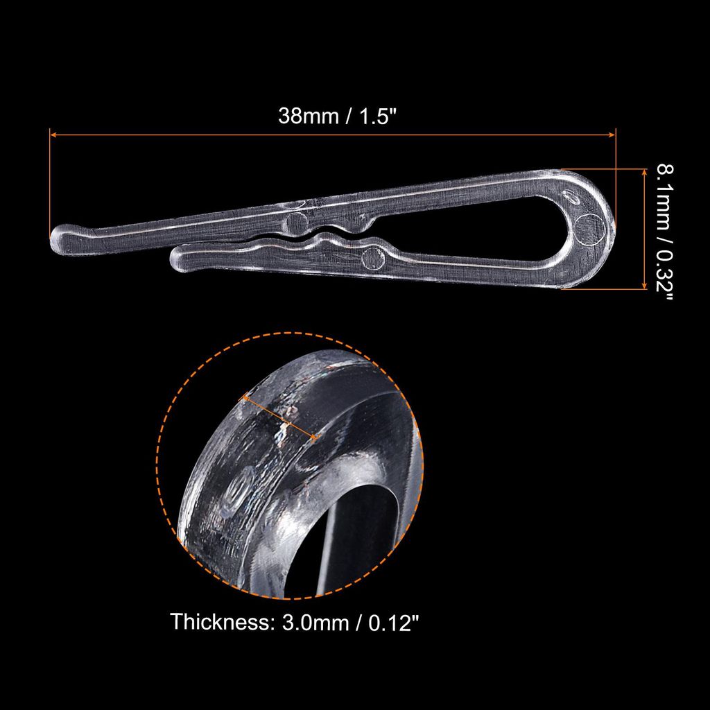 300Stk Haltbar Plastik Krokodilklammern 1.5" Klar?U Form Shirt Clip W?scheklammer mit Z?hne fš¹r Klappbar Krawatten Hosen Socken Bekleidung