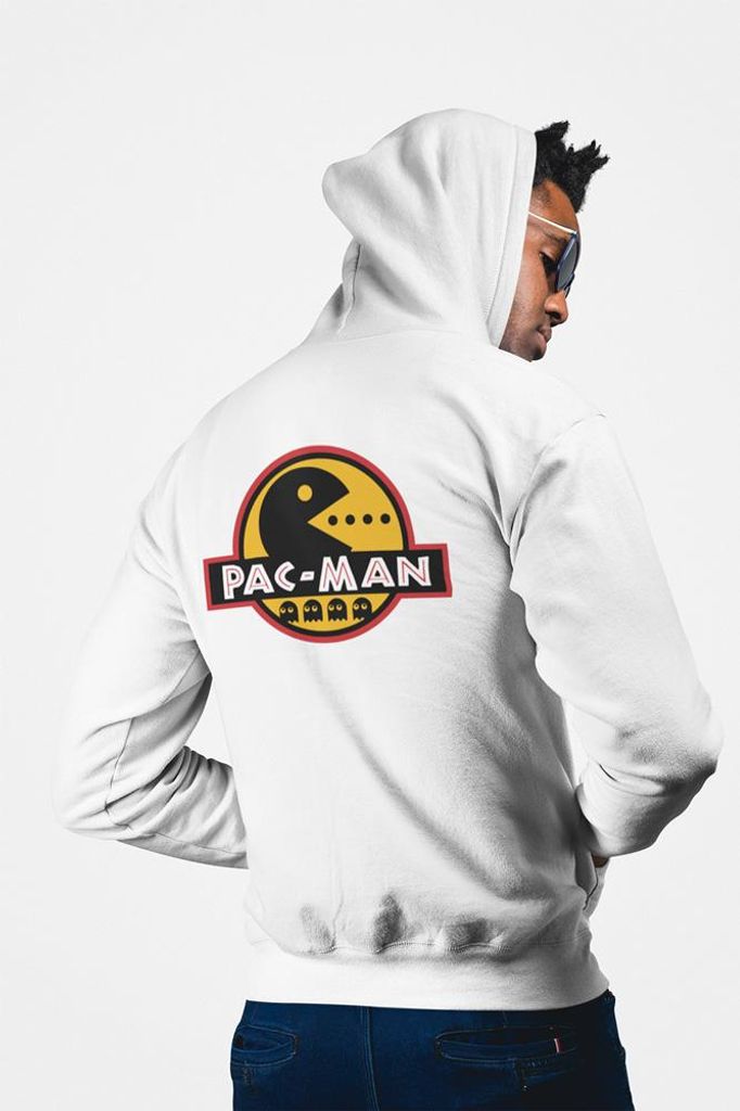 D&B Uni Hoodie ZIPGM00009 PacMan Weiß-Größe XL