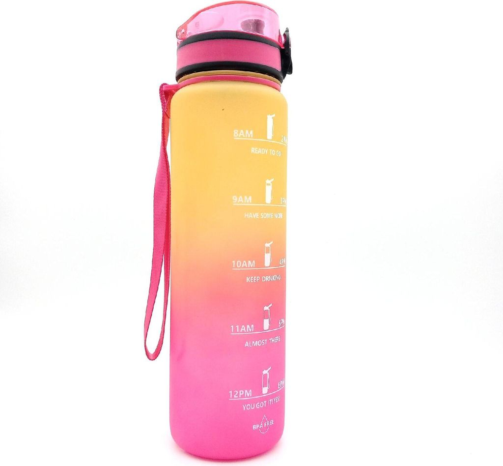 Vikaster Trinkflasche Sport, Trinkflasche 1 Liter, Trinkflasche Kohlensäure Geeignet, BPA Frei Trinkflasche, Fitness Trinkflasche, Wasserflasche m...