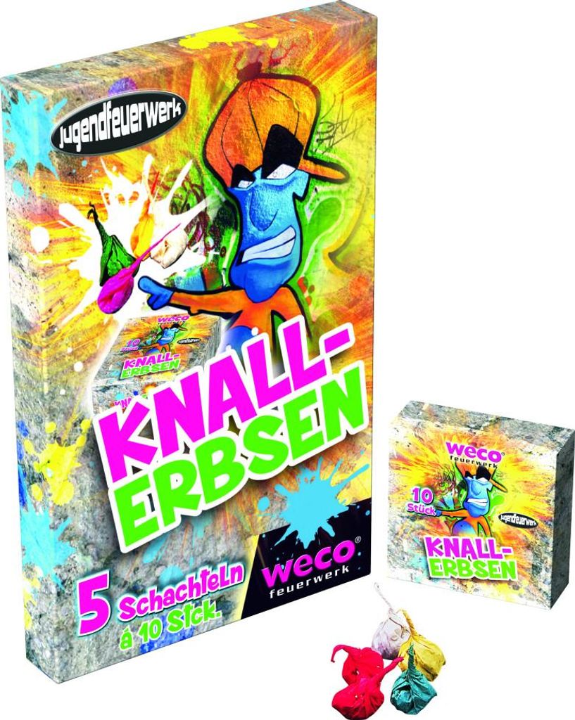 Weco Knallerbsen 5x10 Stück – sicher für Partys und Produktbild 