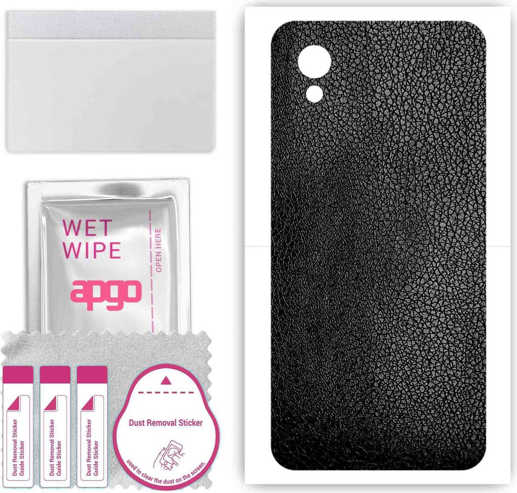 apgo Rückseite Schutzfolie, Skin, kompatibel mit ZTE Optus X Start 3, Hinten Displayschutzfolie aus Vinylfolie, kratzfest, einfache Montage - Schw...
