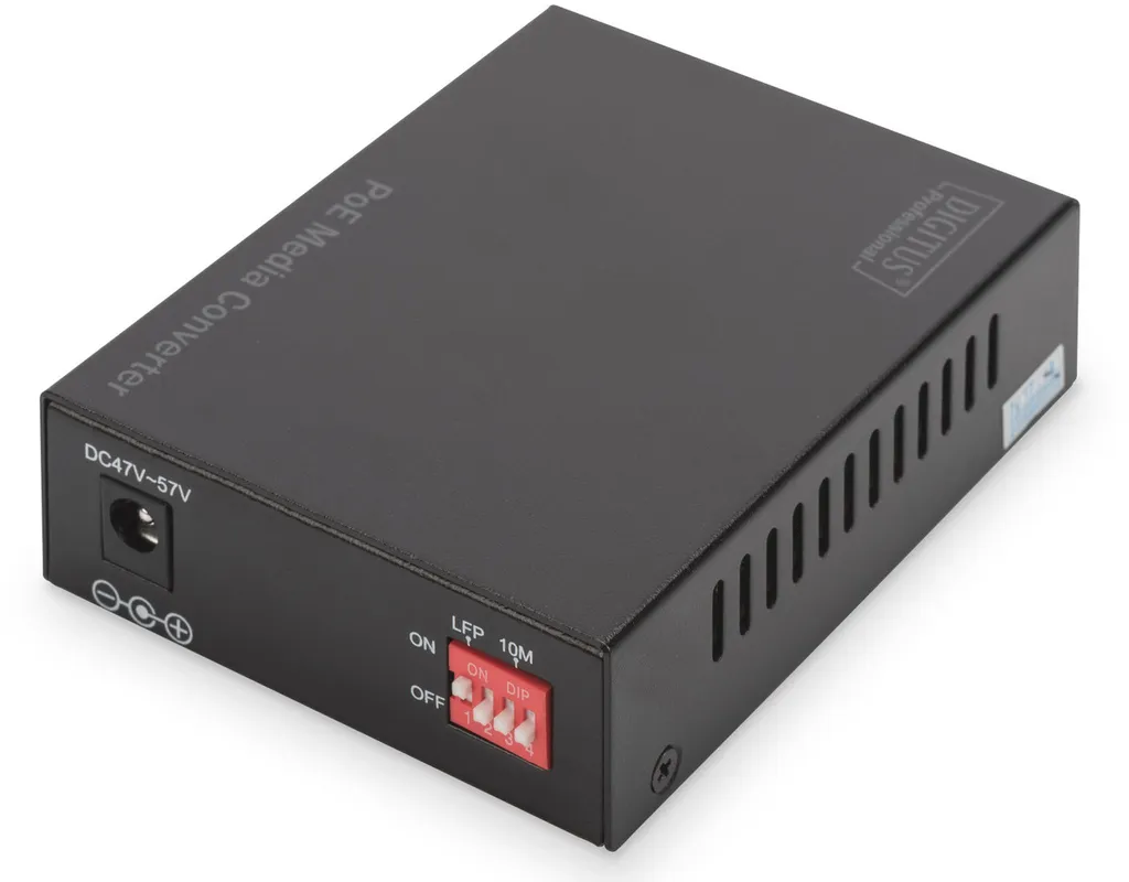 Alimentatore PoE+ e Media Converter Fibra DIGITUS DN-82140 Gigabit