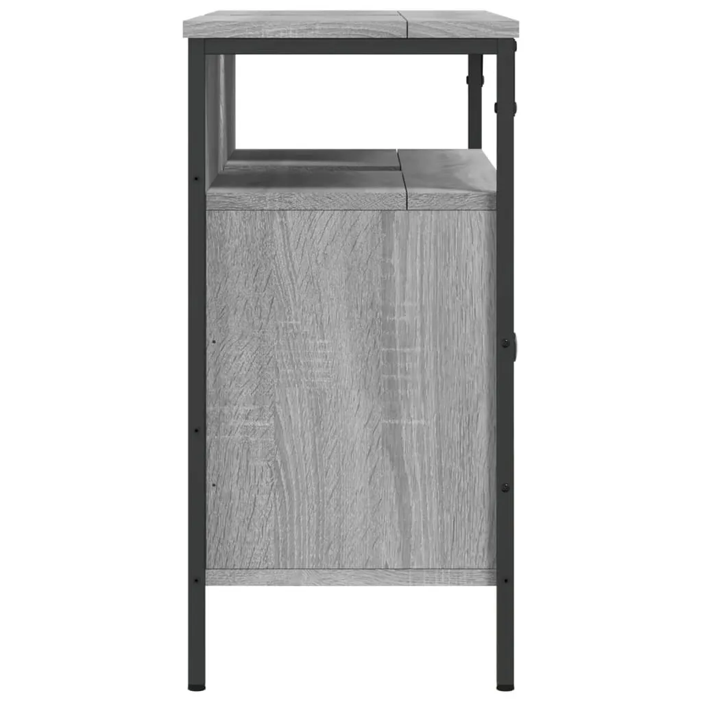 Mobile Lavabo Bagno Grigio Sonoma 80x30x60 cm SYFAX - Arredo Salvaspazio - 6