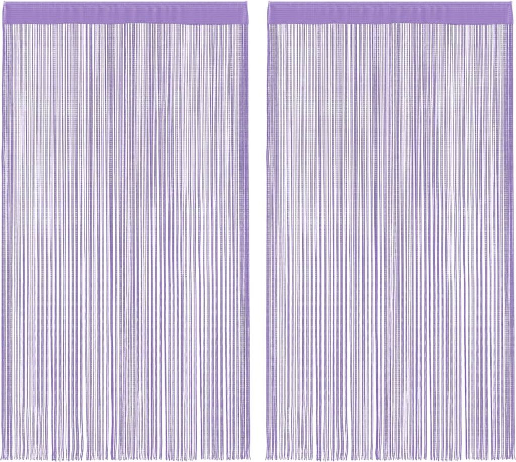 vidaXL Fadenvorhänge 2 Stk. Lila 100x250 cm Produktbild 