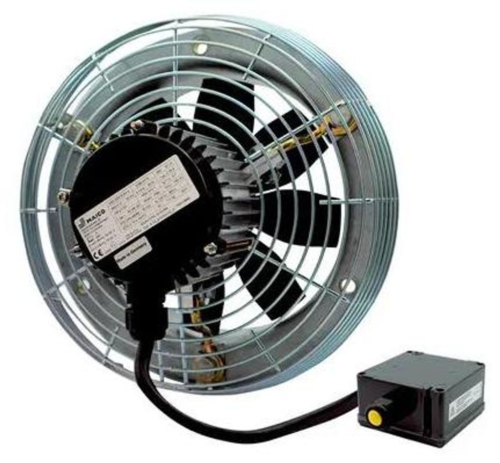 Axial-Wandventilator DZS 35/4 B Ex e Stahlring, Drehstrom, Ex-Schutz, DN350 von Maico - 0094.0124