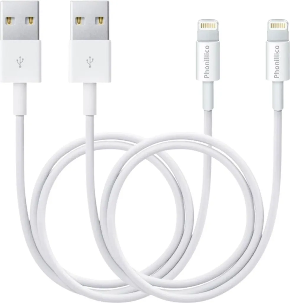 Cavo Lightning iPhone 3m 2 Pezzi Phonillico® - Ricarica e Dati Bianco