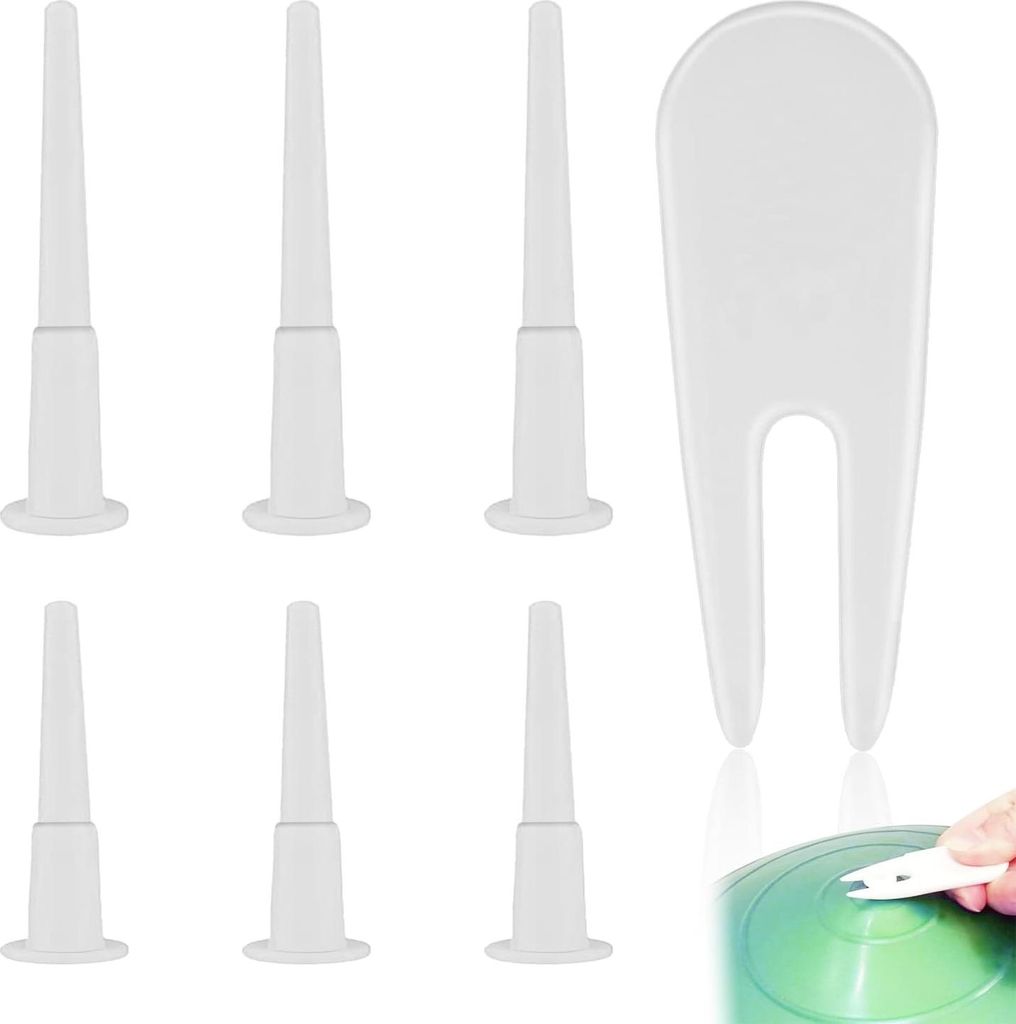 6 Stück Yoga Ball Air Plug, Yoga Ball Luftstopper, Yoga Ball Plug, Gymnastikball Stecker Ersatz Kit für Yoga-Ball, mit 1 Stück Entfernungsgeräte