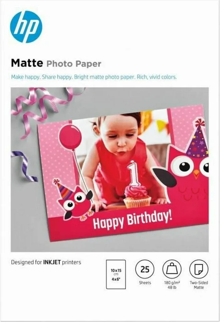 Recharge de Papier Photo Zink HP de 25 Feuilles pour Imprimante Nomade