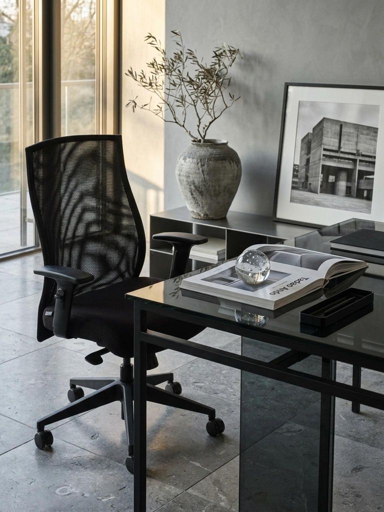 Bürostuhl Bezug Stoff Schwarz Schreibtischstuhl Design Chefsessel Armlehne Drehstuhl Polsterung 120 kg