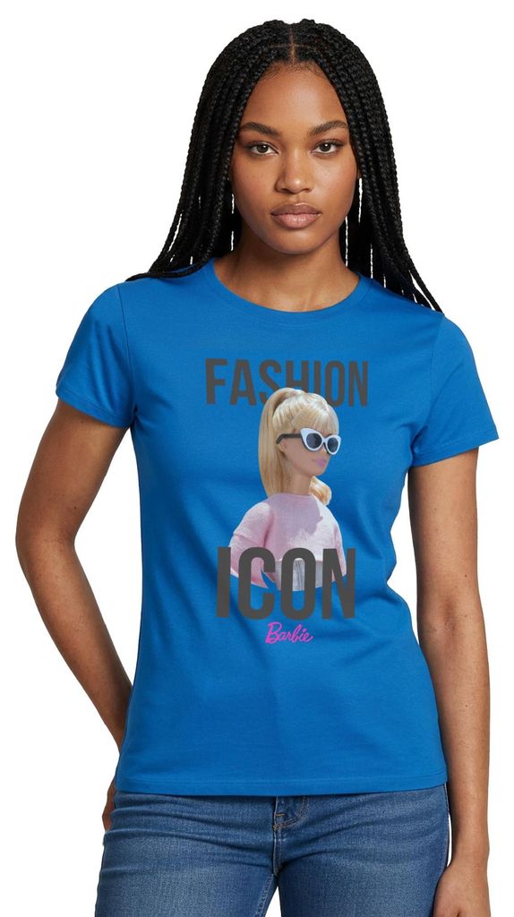 Spreadshirt Barbie Fashion Icon Frauen T-Shirt, XL, Royalblau