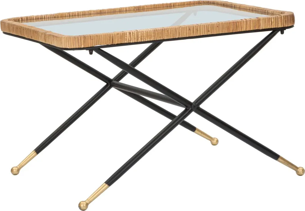 Mauro Ferretti Tavolino Saint Barth 70x50x45 cm nero marrone