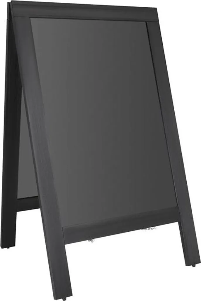 Panneau publicitaire de trottoir Olympia cadre en bois noir 70x120cm