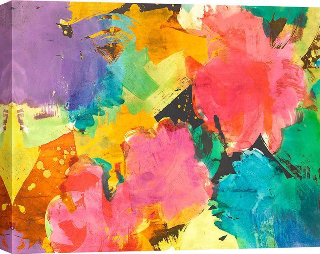 Leinwandbild, abstrakte Blumen - Kelly Parr - Flowers in Motion – 100x70 cm