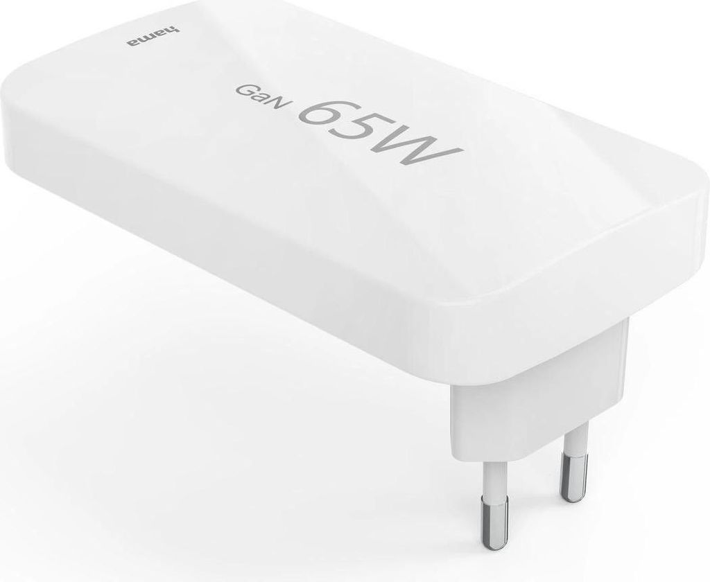 Hama flaches Mini-Ladegerät  65W 2xUSB-C/1xUSB-A, weiß     Produktbild 