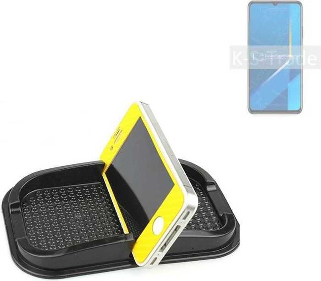 K-S-Trade Auto Anti Rutsch Matte Smartphone-Halter kompatibel mit Huawei Honor X10 Max Haft Pad Armaturenbrett Handy-Halterung Silikon