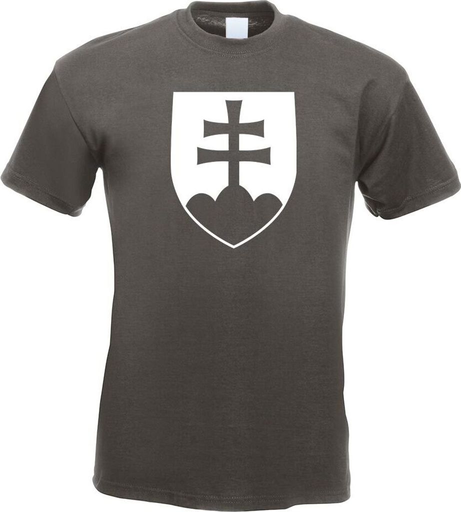 Kiwistar - T-Shirt - Graphit - Slowakei Wappen Motiv Bedruckt Funshirt Design Print - mit Motiv Bedruckt - Funshirt Design - Sport - Freizeit - Her...