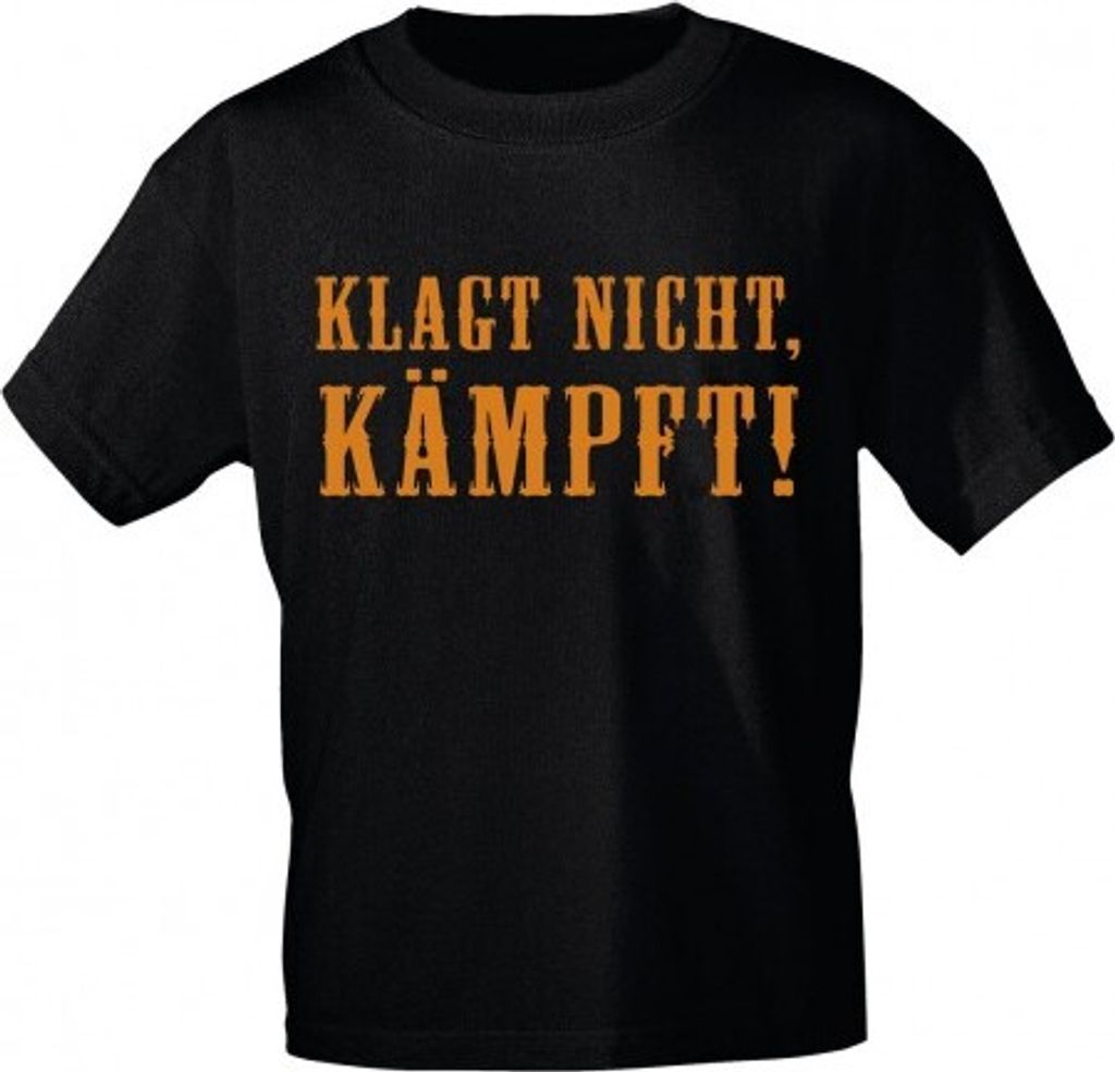 T-Shirt mit Print - Klagt nicht - kämpft - 10701 schwarz - Produktbild 