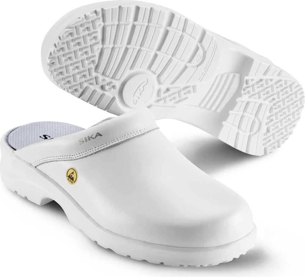 Sika Arbeitsschuh Fusion ESD offener Clog Weiß-46
