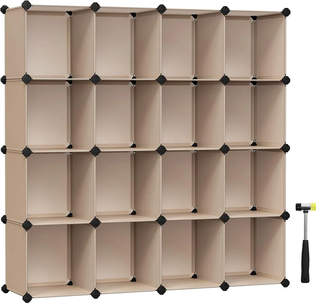 Système de rangement pour chaussures empilable 15 cubes camel S15