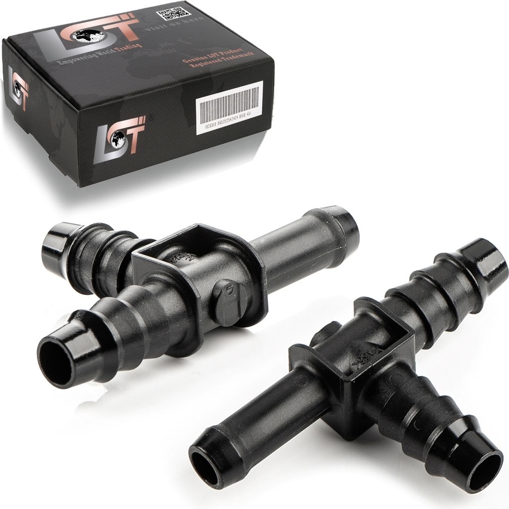 2x T-Verbinder T-Stück Bewässerungssystem Tropfbewässerung PE-Rohr Ø 8 mm