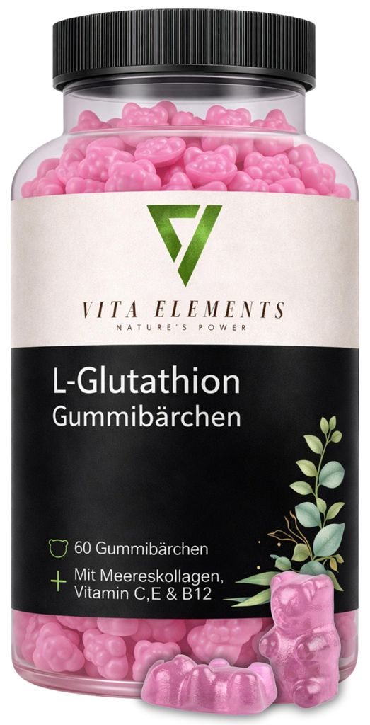 Vita Elements L-Glutathion Gummibärchen 60 Stk Glutathione Produktbild  KI-generiertes Bild