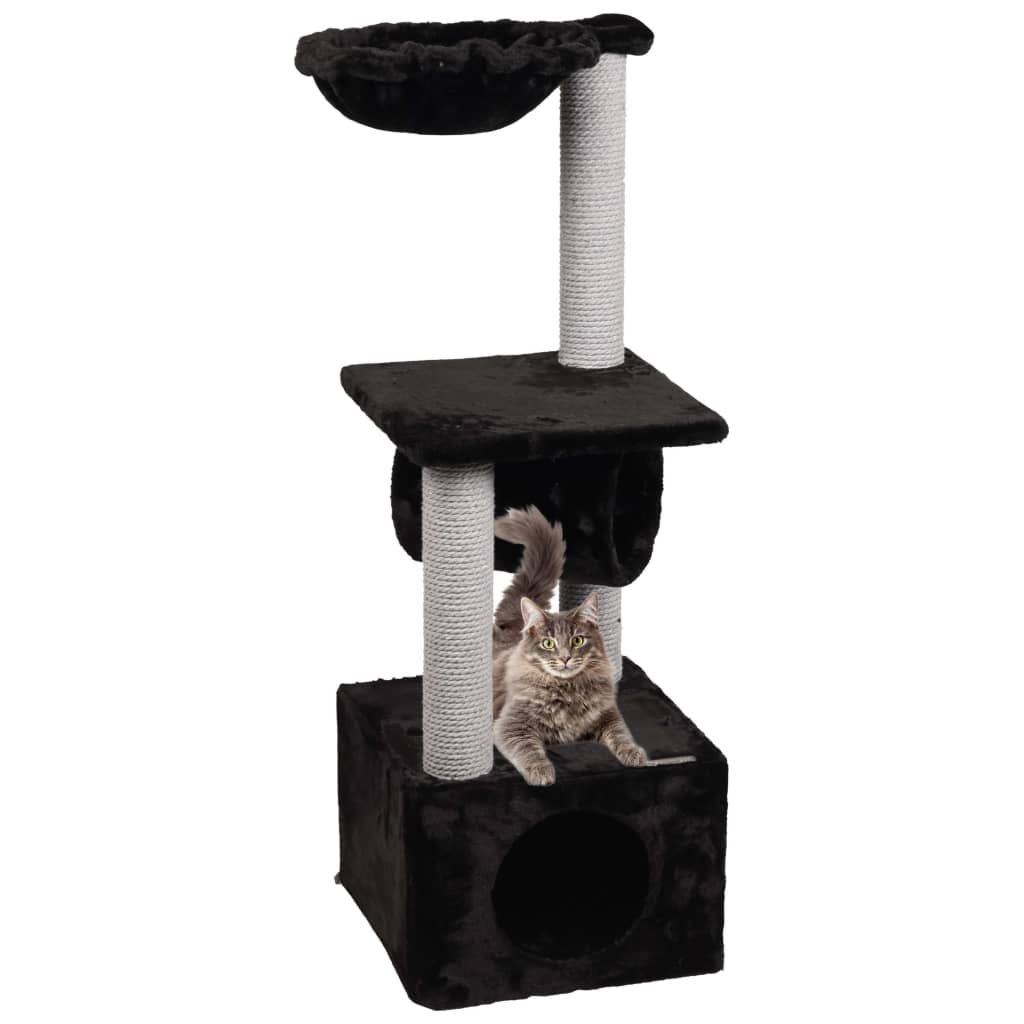 Kratzbaum 35x35x103cm Katzenkratzbaum Katzenbaum Katzen Schwarz/Grau