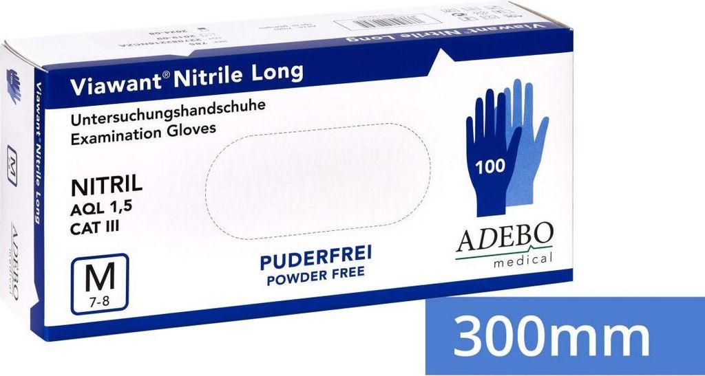 Viawant Nitrile Long, Nitril Handschuhe, Größe L