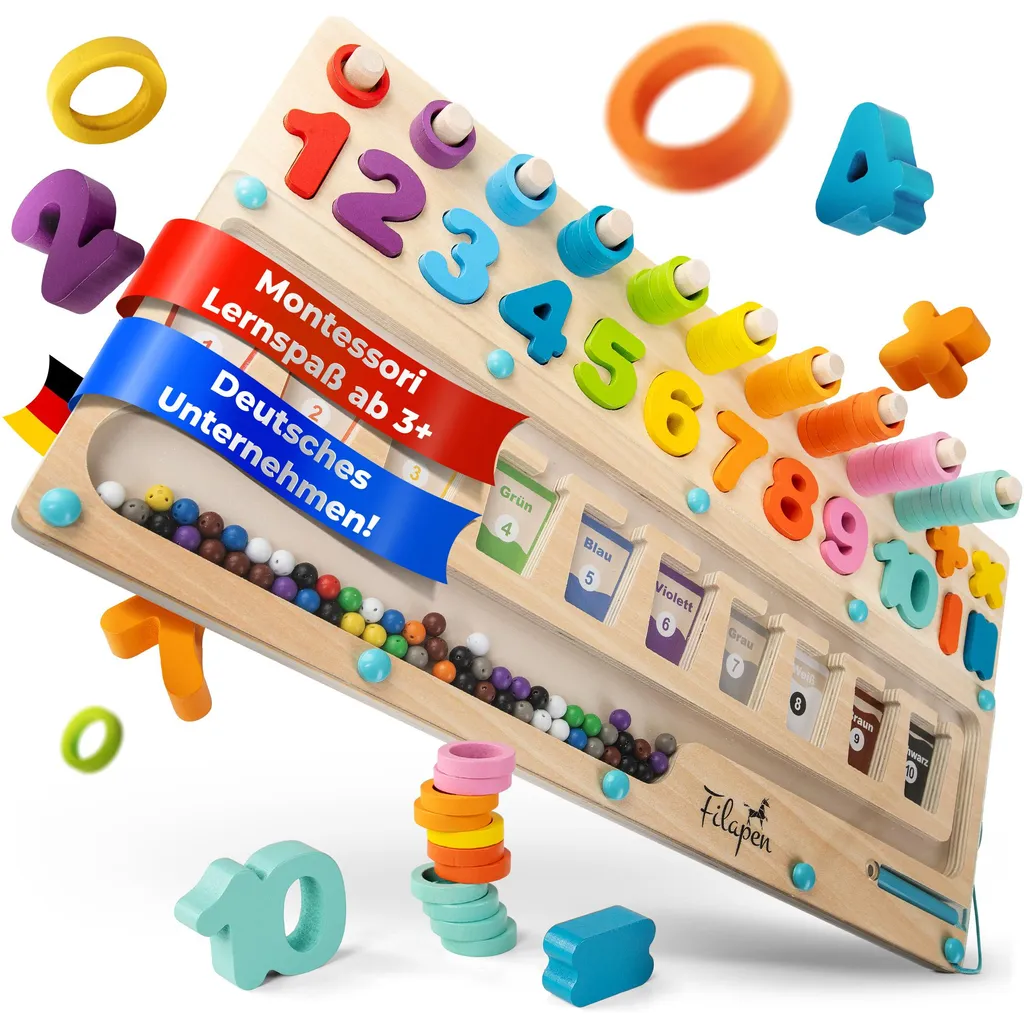 Jeu de motricité en bois Montessori Filapen pour enfant de 3 ans