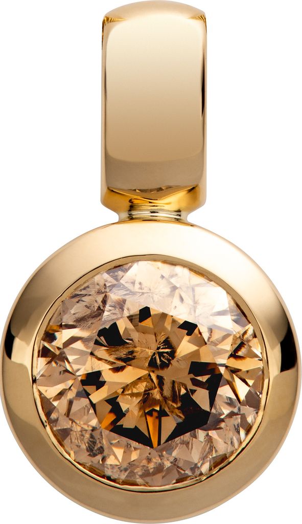 Orolino Anhänger 750/- Gold 1,7cm gelb Brillant champagner 067340170-2