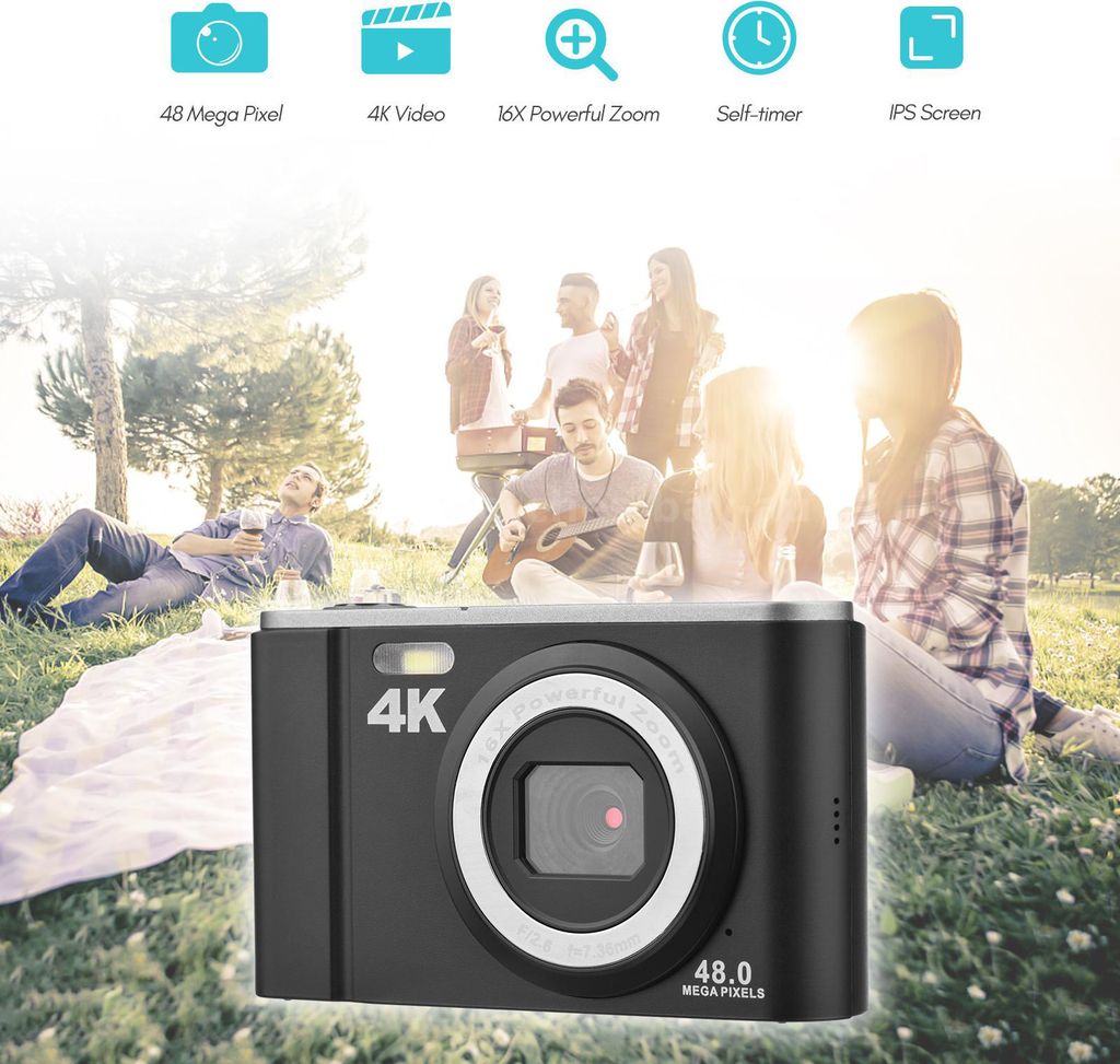 DC306L-AF Digitalkamera Mit Zwei Objektiven Auf Der Vorder- Und Rückseite, Autofokus, 16-facher Zoom, Vlogging-Kamera Für Teenager