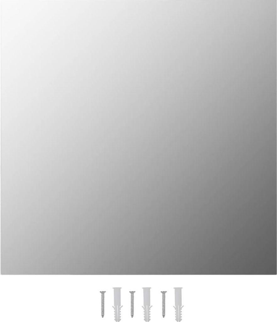 vidaXL Wandspiegel 2 Stk. 60x60 cm Quadratisch Glas