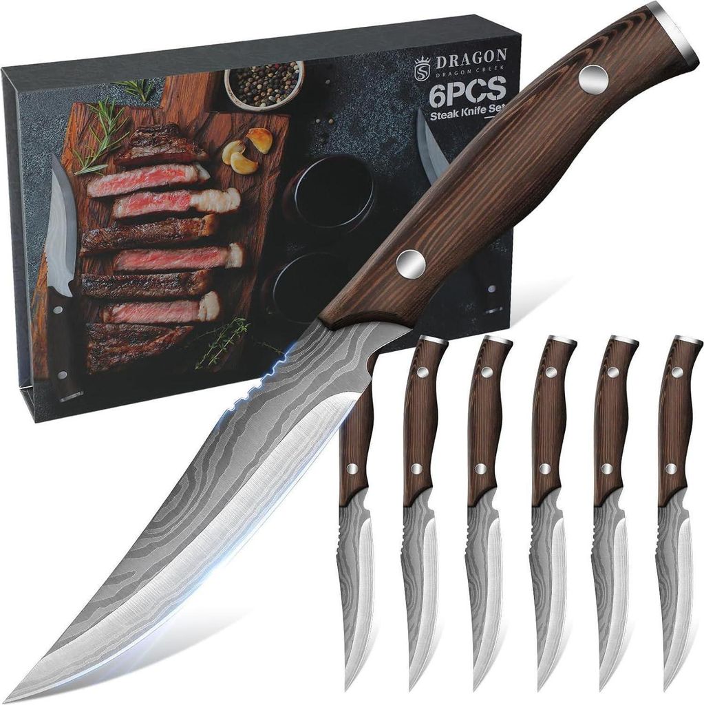 Set di coltelli da bistecca Premium posate da barbecue 6 Immagine del prodotto 