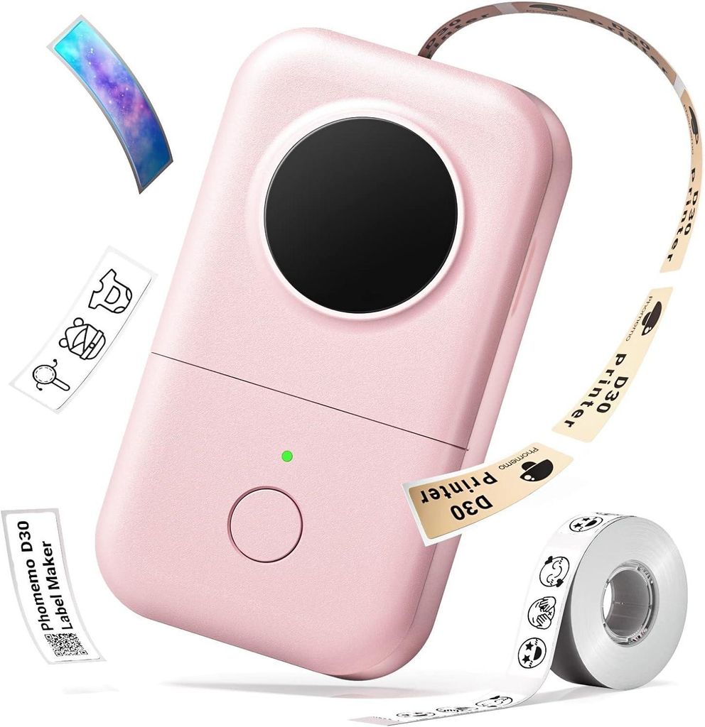 Phomemo D30 Mini Etikettendrucker Bluetooth Entzückender Produktbild 
