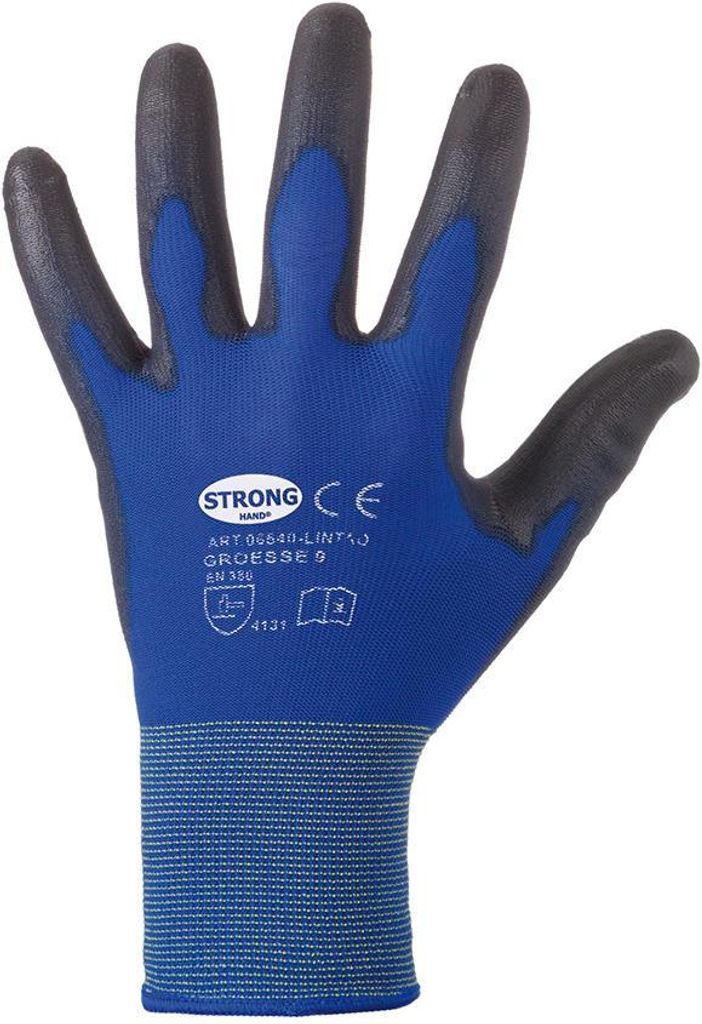 Feinstrickhandsch.Lintao PU, blau, Gr. 8