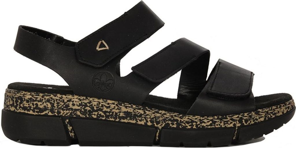 Rieker Damen-Sandalette Schwarz, Farbe:schwarz, EU Größe:39