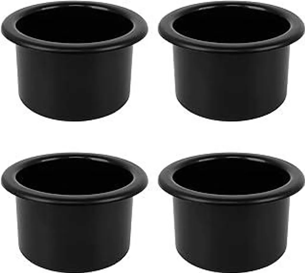 4 Portabicchieri Incasso 79mm Neri - Kit Tavolo Poker e Camper Online