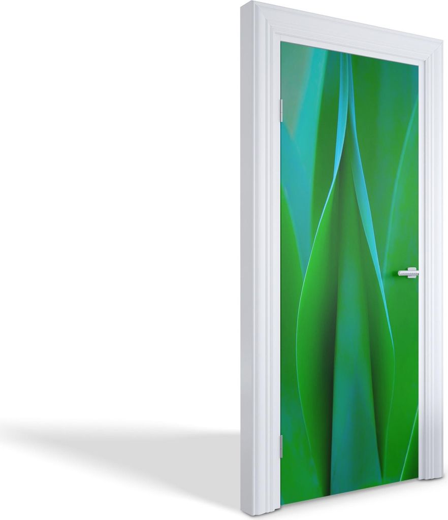 Türfolien Design Selbstklebende Wandsticker Türtapeten - Grüne Blätter - 75 x 205 cm