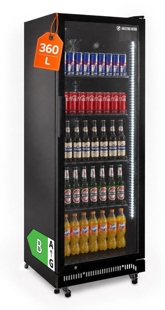 GastroHero Getränkekühlschrank GKSE360 360 Liter Produktbild 