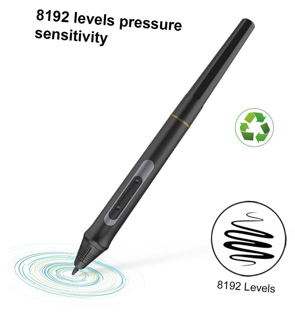 Stylo numérique BOSTO - 8192 niveaux de pression, sans Image du produit 
