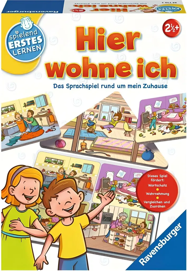 Jeu de Société pour Apprendre à Parler - Hier wohne ich dès 2 ans