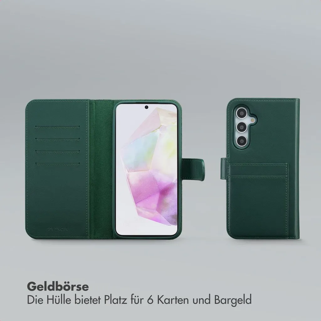 Selencia Olyn Samsung A55 A35: MagSafe e Design Verde Tech - 5